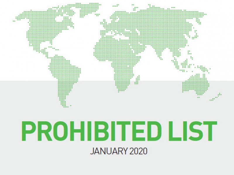 WADA published 2020 List of Prohibited Substances and Methods