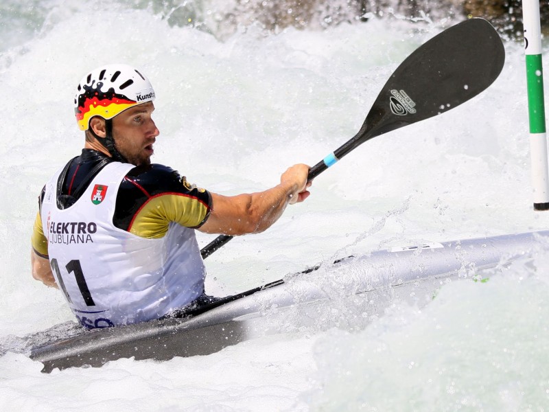 Alexander Grimm waves goodbye to professional canoe slalom