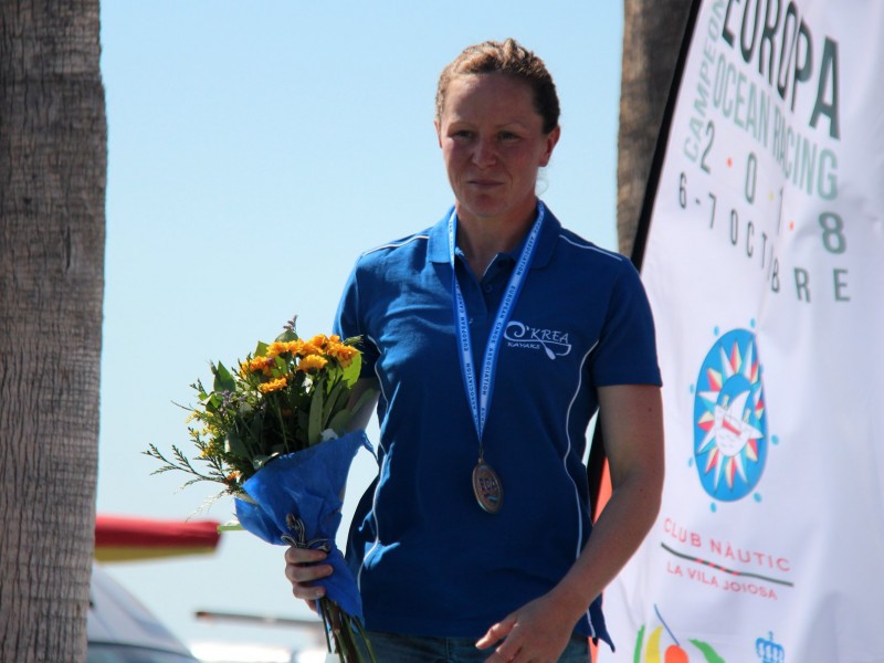 European Championships medallists at the podium in France too