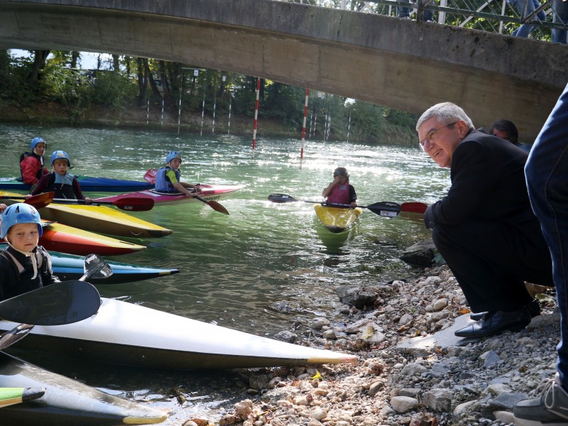 Thomas Bach, IOC president, visited canoe slalom course in Ljubljana – Tacen