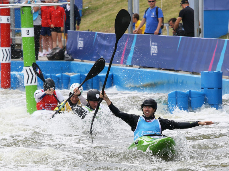 Viktoriia Us and Ondrej Tunka won last canoe slalom gold medals at the European Games