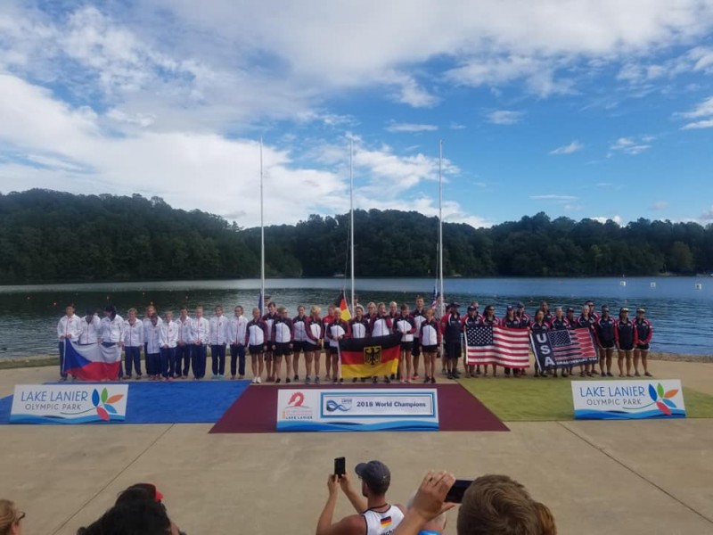 Germany, Hungary, Czech Republic, Italy, France and Switzerland celebrate medals at Dragon Boat World Championships
