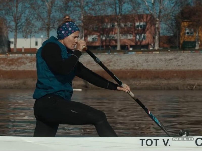 Croatian canoeist Vanesa Tot featured in music video