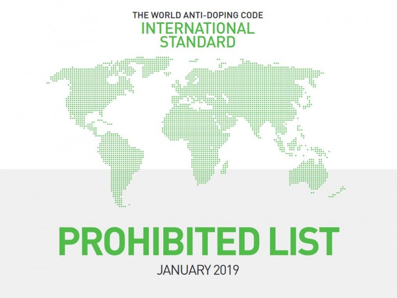 WADA’s 2019 List of Prohibited Substances and Methods