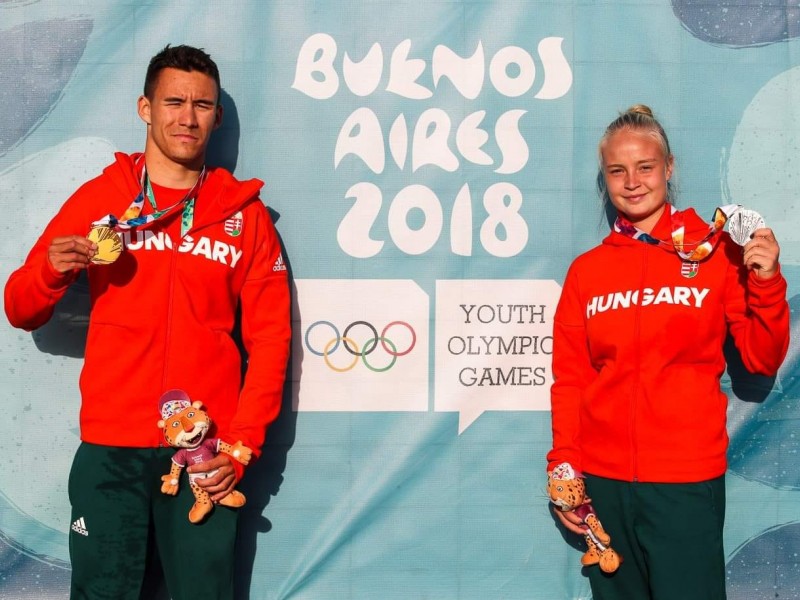 Two gold medals for young Hungarian canoe sprinters at Youth Olympic Games