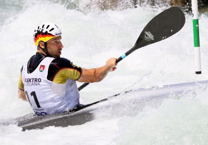 Alexander Grimm waves goodbye to professional canoe slalom