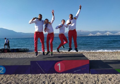 Spanish and French celebration at II Mediterranean Beach Games