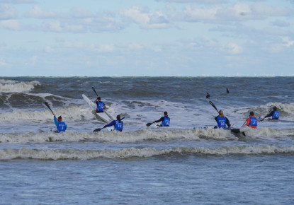 Nina Callebaut won at the Belgian Coast Race