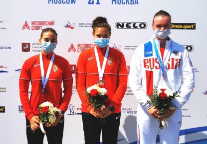 The first medals of the 2021 ECA Canoe Marathon European Championships are awarded