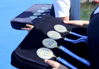 The first 14 sets of medals have been awarded to the fastest paddlers in 1000 metres finals