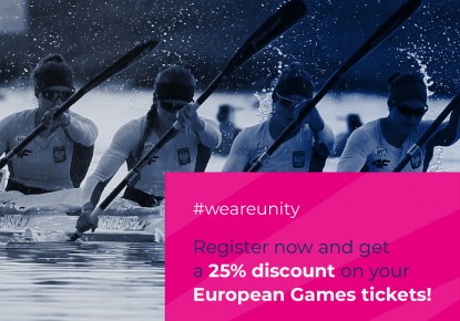 Get the tickets for the European Games 2023 with a discount 