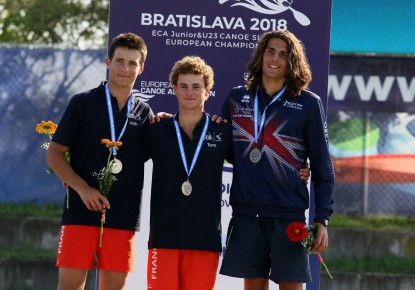 Gold and bronze medal for Tom Dolle at Canoe Freestyle European Championships in Bratislava