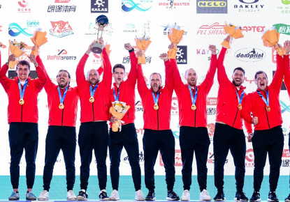 German men's team celebrated Canoe Polo World Champion title