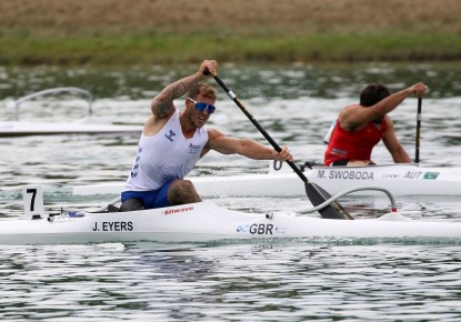 Paracanoeist Jack Eyers sets Europe's best time in VL3 heats in Munich 2022