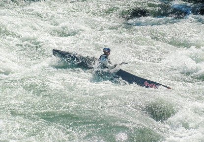 Italian celebration at ECA Wildwater Sprint Canoeing European Cup Piateda