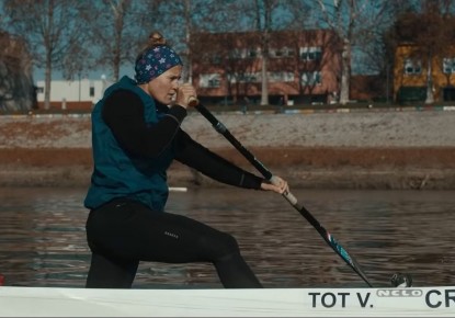 Croatian canoeist Vanesa Tot featured in music video