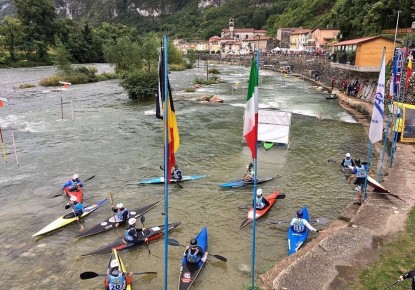 Young canoe slalom paddlers competed in Valstagna